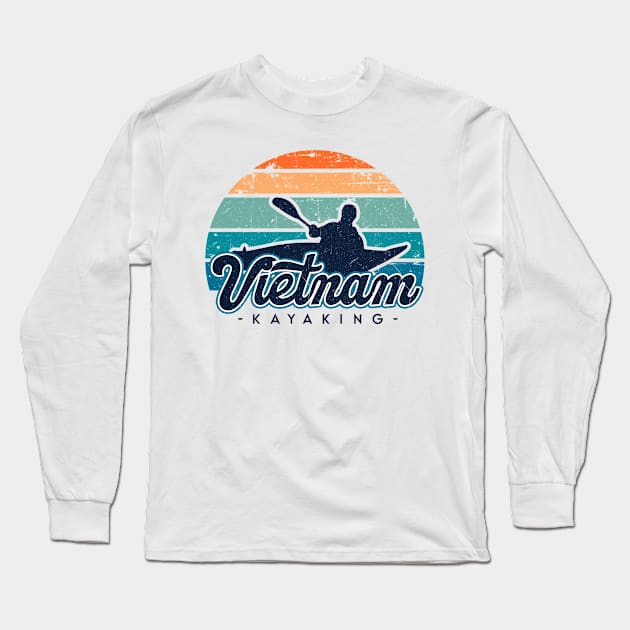 Vietnam kayaking. Perfect present for mom mother dad father friend him or her Long Sleeve T-Shirt by SerenityByAlex